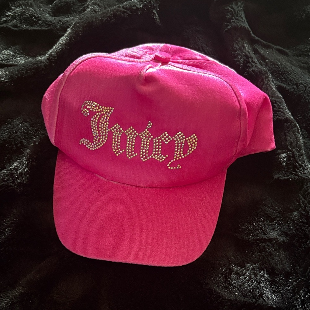 Juicy Couture Vibrant Pink Rhinestone Cap